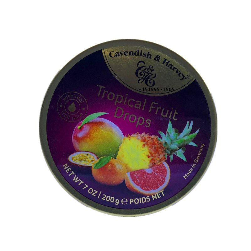 tropicalfruitdrops德国嘉云热带果味硬质水果水果糖传统糖果