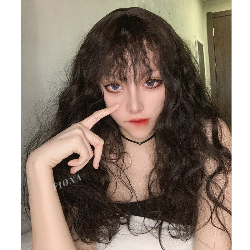 假发羊毛长发港风复古玉米烫蛋卷头整顶假发