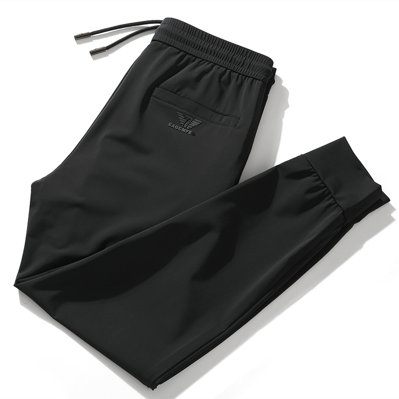 官方正品利登阿玛尼男春秋束腿裤修身小脚运动裤夏季冰丝收口卫裤