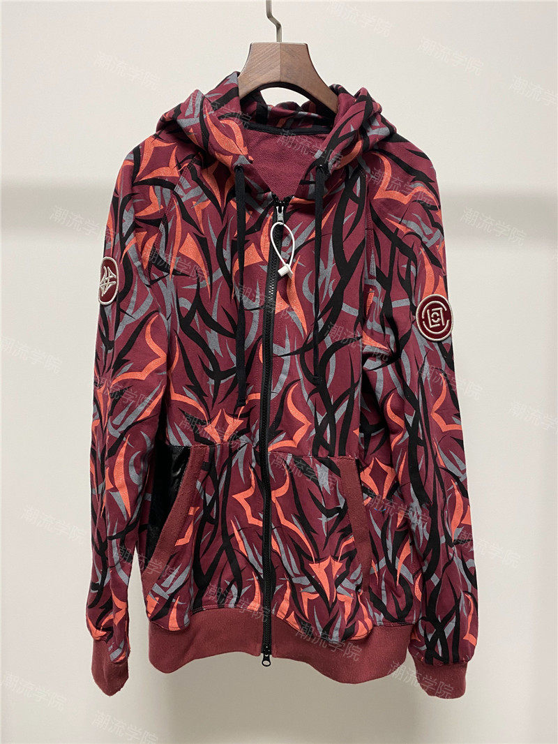 国内现货正品clot荆棘拉链外套大码宽松长袖短外套