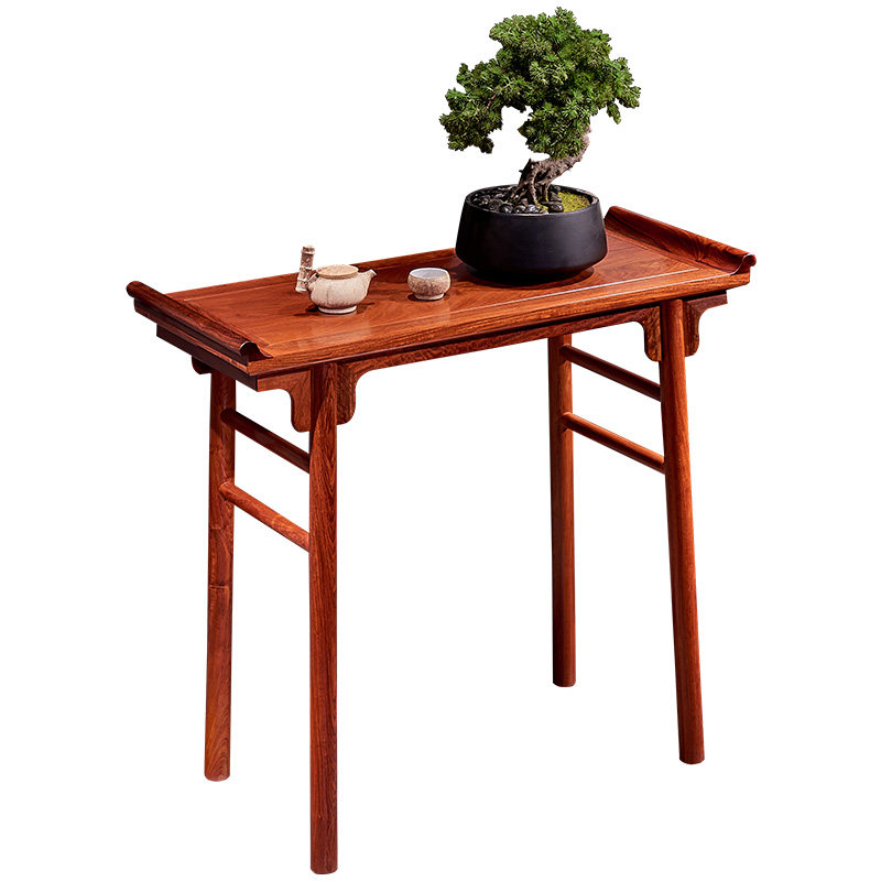 条案实木新中式供桌中式端景台90cm玄关窄边长条条案