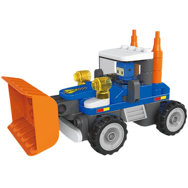 布鲁可大颗粒儿童拼插积木挖掘机百变布鲁克益智建构