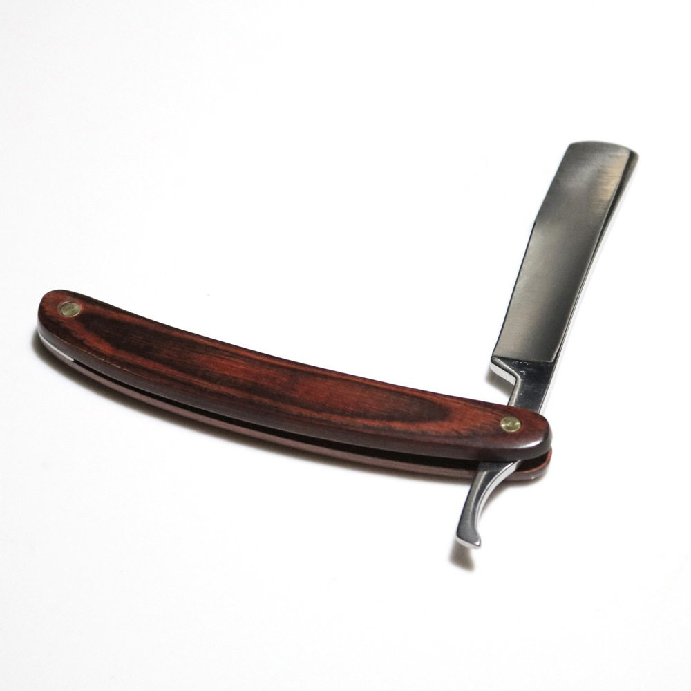 彩木米卡塔手柄老式剃刀手动刮脸刀剃须刀刮胡刀不换刀片