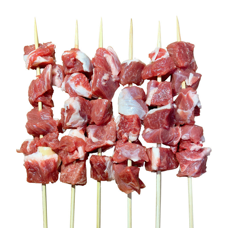 内蒙古新鲜羊肉串1000g半成品烧烤冷冻食材生羊肉50串顺丰包邮