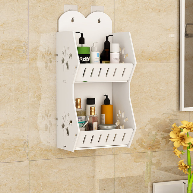 Toilet shelf bathroom toilet toilet storage rack vanity wall mounted perforated wall finishing rack Toilet shelf bathroom toilet toilet storage rack vanity wall mounted perforated wall finishing rack