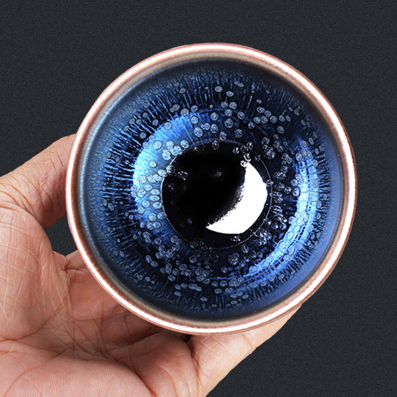 建盏主人大号茶杯手工铁胎曜变天目油滴星光建盏