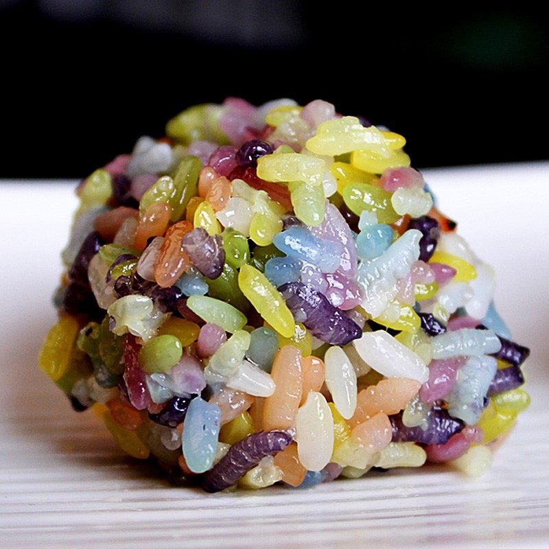 五彩彩米米饭云南纯天然植物染色糯米彩色大米糯米