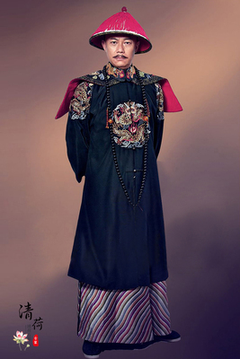 影视古装清朝臣服王爷贝勒服官丞相重臣绣花演出民族服装 原价585元
