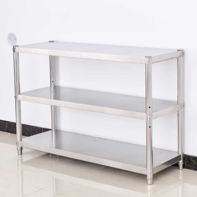 304加厚不锈钢货架3层家用多功置物架杂物收纳架多层能架子可定制