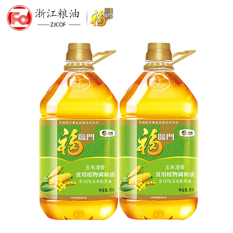 福临门玉米清香植物调和油5l桶装健康食用油官方旗舰店调和油