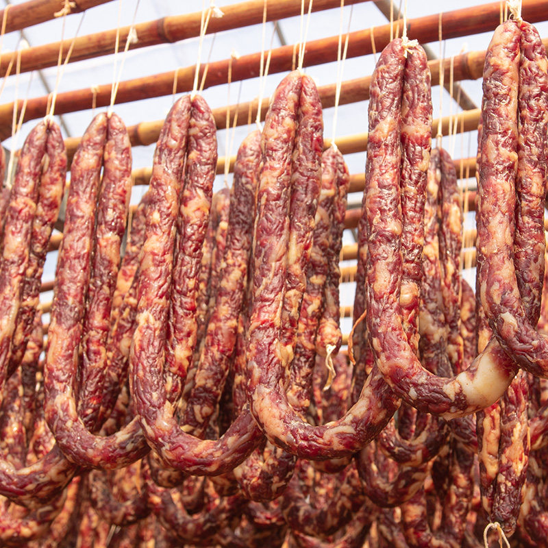 风干干腊肠香味香肠正宗安徽农家猪肉手工自制腌肉
