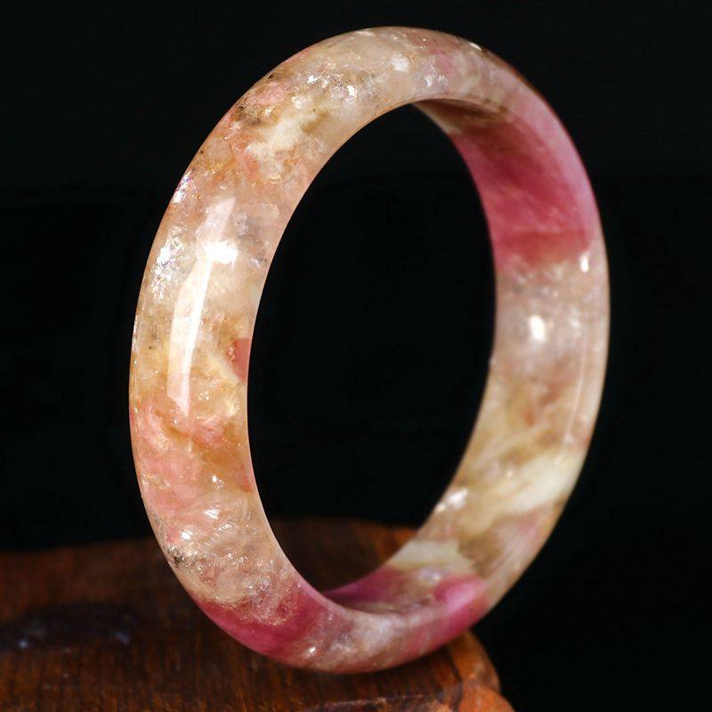 吴老头碧玺礼物女款手镯共生云母黄金异象巴西手饰