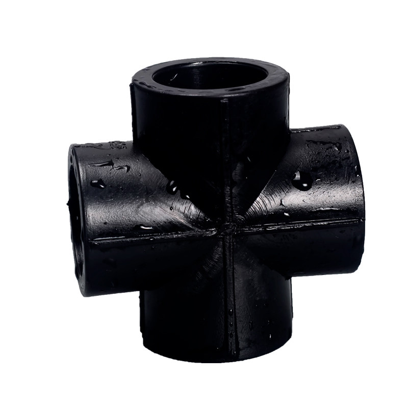 接头pe四通202532承插自来自来水水管配件黑色其它