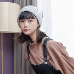 帽子女秋冬天韩版潮加厚保暖百搭针织帽日系网红款学生户外毛线帽价格比较