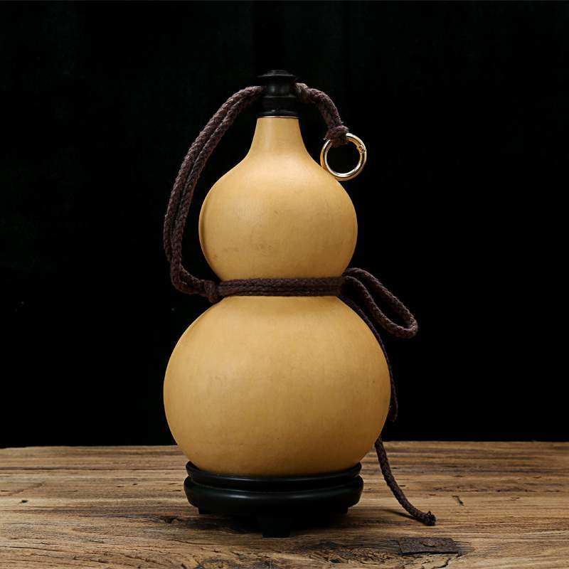 葫芦水杯 仿古 李白随芦酒壶木塞口蜂蜡防渗身水壶装水装酒药真葫