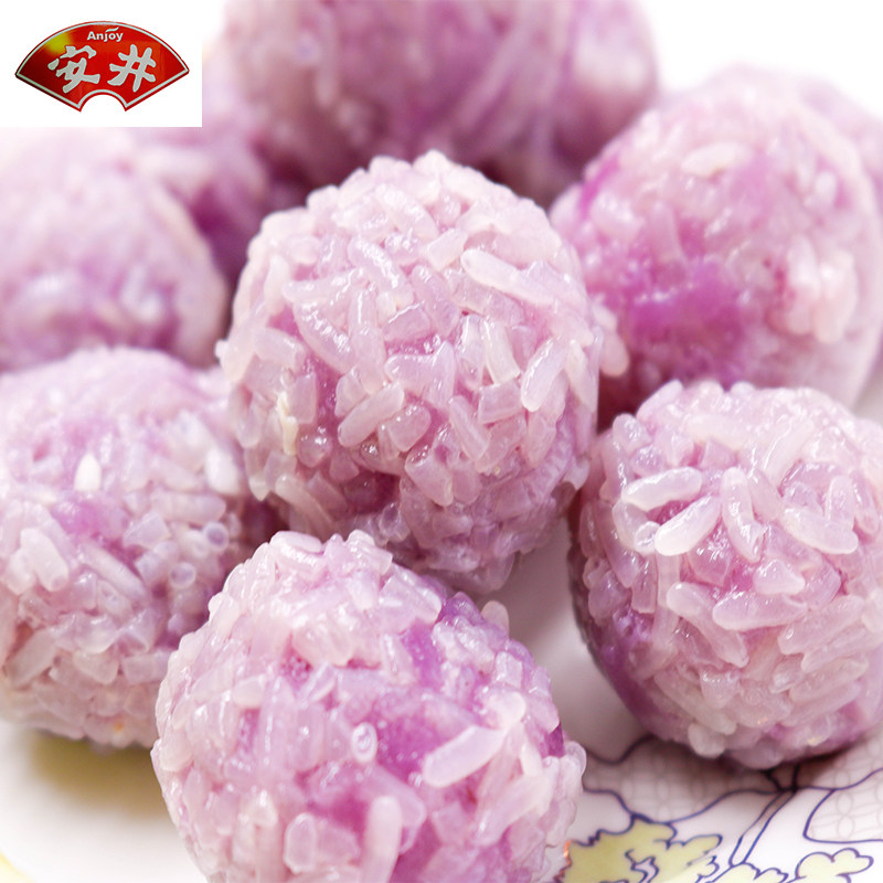 安井紫薯糯米实心火锅丸子5斤麻辣烫关东串串鱼丸