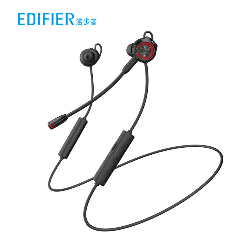 漫步者hecategm3蓝牙耳机入耳式手机线控颈挂式重低音震动耳麦