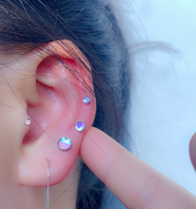 极光美迷迷你小钉手术钢平针日韩耳蜗钉耳屏耳耳钉