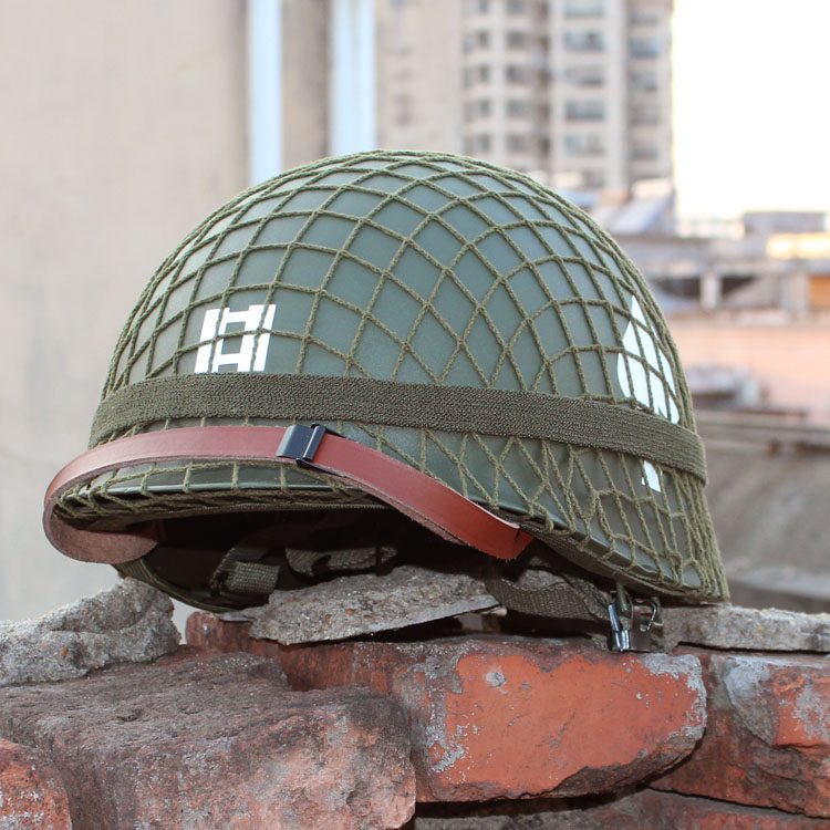 军迷头盔血战钢锯岭二战兄弟连m1双层钢盔影视道具送盔帖美军经典