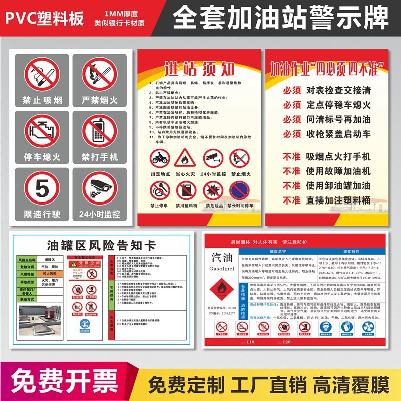 加油站安全重地油库限速措施处置应急岗位操作规程标志牌