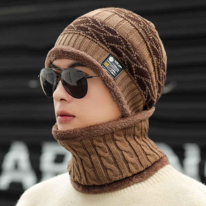 帽子冬天保暖韩版潮秋冬季针织毛线骑车防风风帽帽子