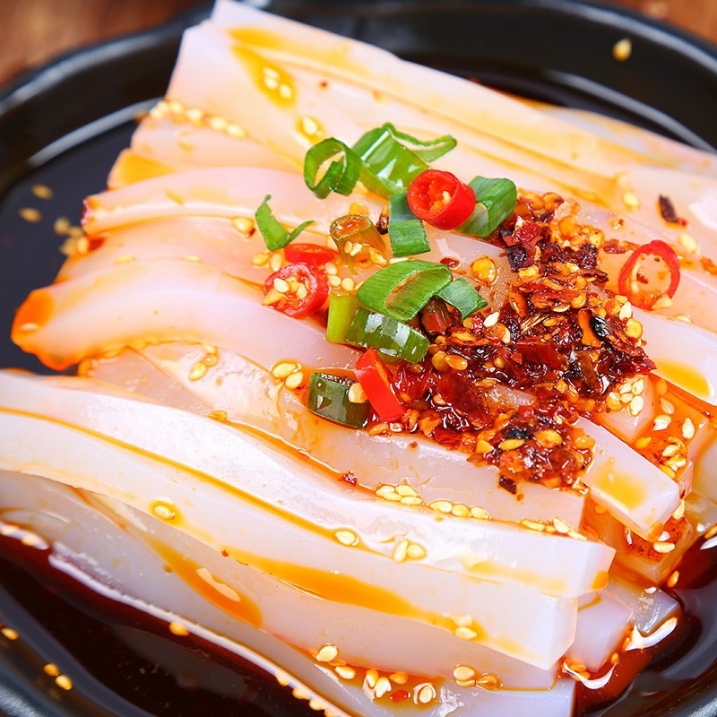 即食凉粉粮馚麻酱白凉粉轻食绿豆新密特产正宗天然粉粉食品