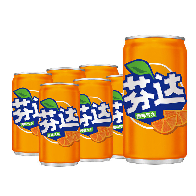 芬达橙味200ml24罐mini整箱迷你罐橙汽水碳酸碳酸饮料
