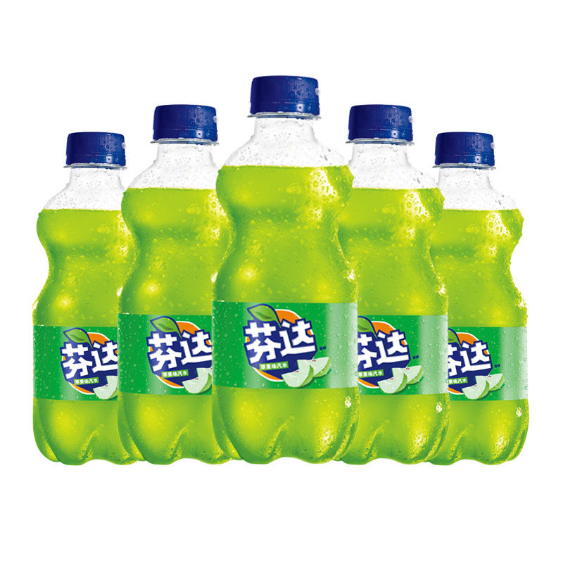 饮料芬达苹果果味含汽迷你300mlx24整箱可口可乐汽水碳酸饮料