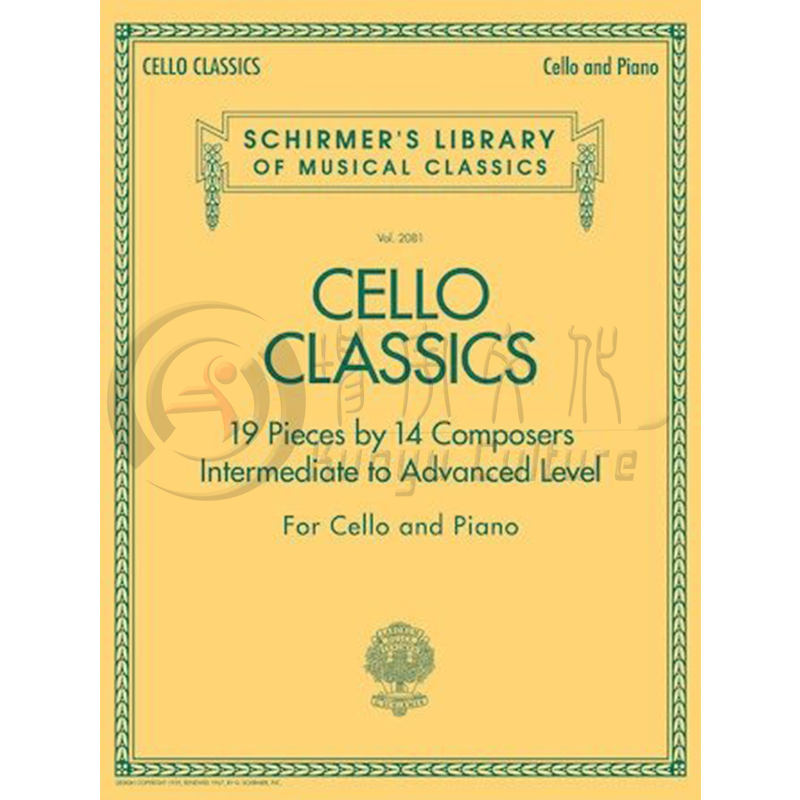 大提琴预售composersbypiecesclassicscello乐谱中高级希尔原版其它