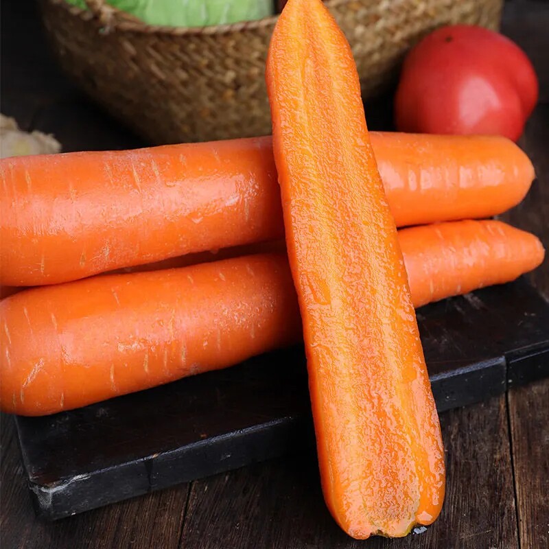 萝卜生吃胡萝卜新鲜甜脆蔬菜当季现挖带泥红皮萝卜