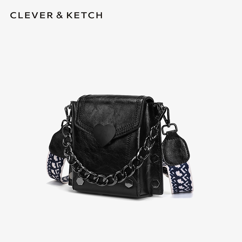 小ck旗舰店官网2021新款时尚百搭水桶包链条包单肩斜挎翻盖小包包