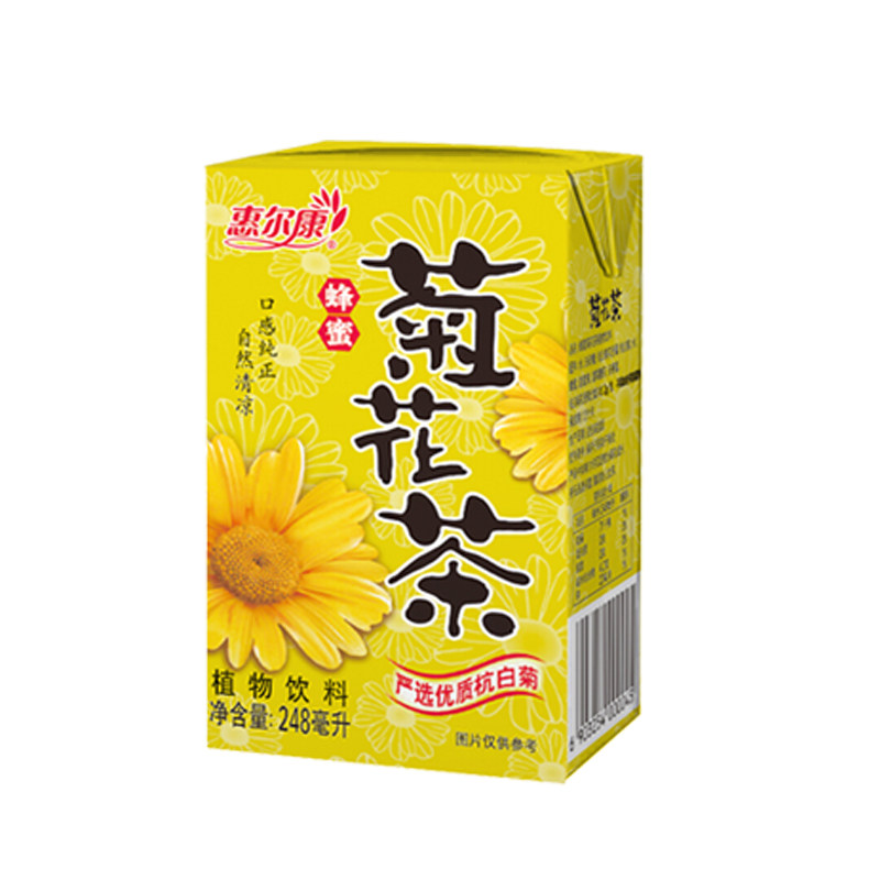 惠尔康植物凉茶饮料菊花茶248ml*24盒整箱清凉茶蜂蜜饮料夏日饮品