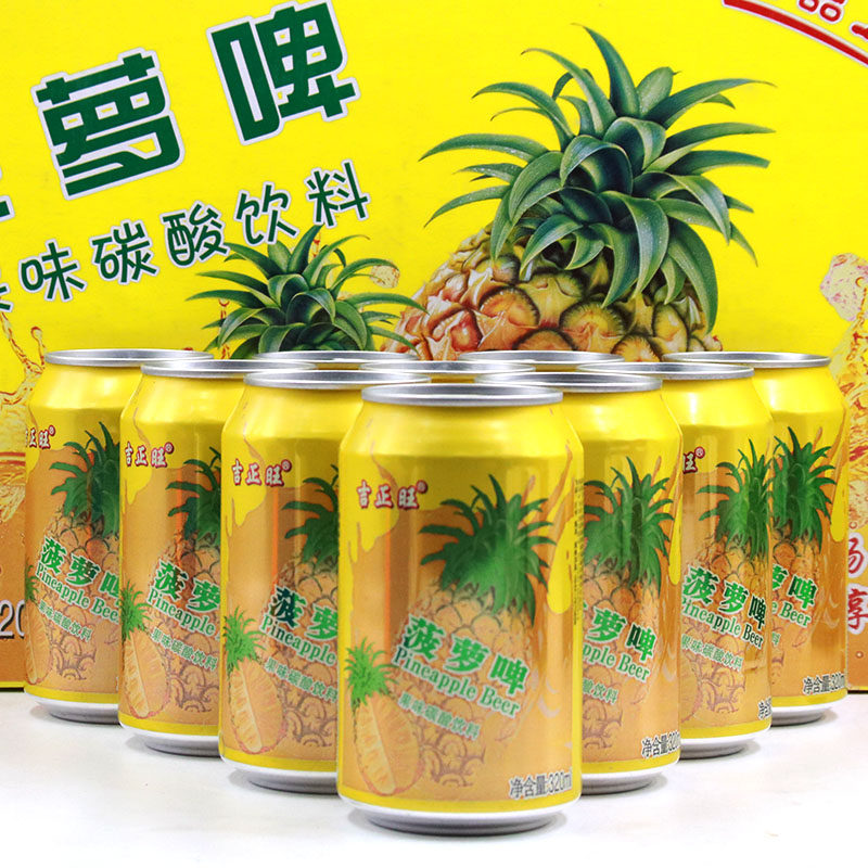 4月新货菠萝320ml12罐整箱果味啤酒不含含酒精果味