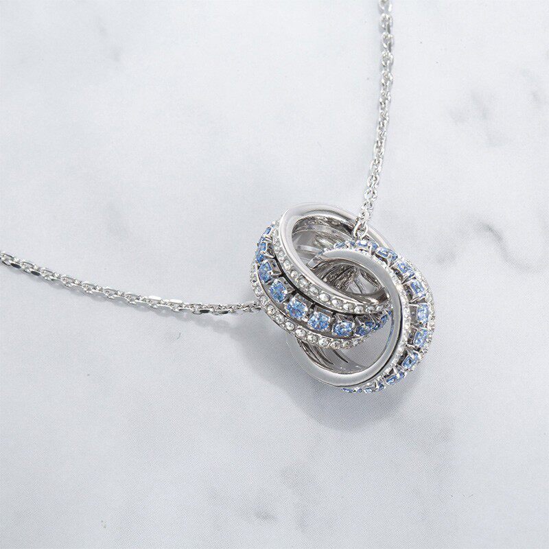 swarovski施华洛世奇项链双环吊坠锁骨转运情人节礼物女友项链