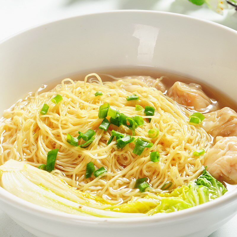 竹升鸡蛋油炸吞面香港竹丝面广面条型面条