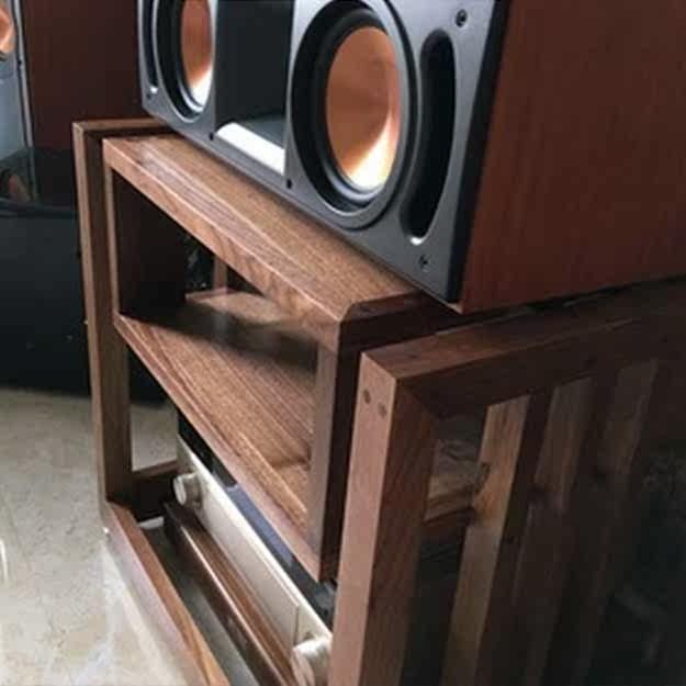 贵族木艺wes-3a维特单三层三层声学调节腔室功放音响脚架