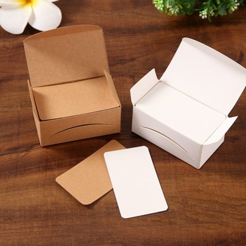 手写名片卡片空白白纸练字卡扣便携式白卡纸书写贺卡