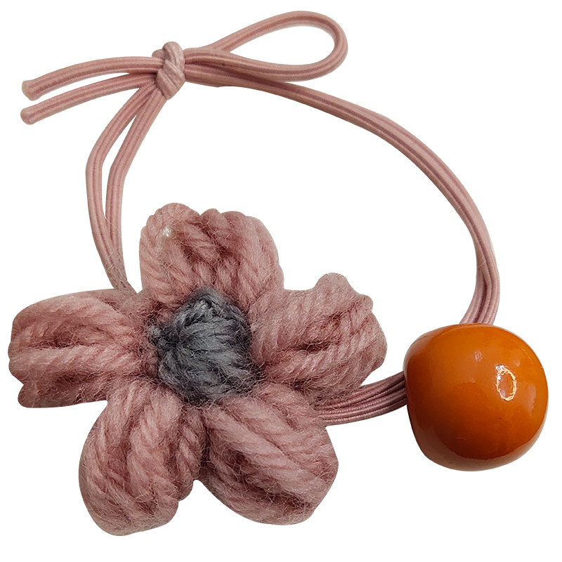 日本绳网头绳可爱彩色毛彩色马尾红线发圈头饰发饰