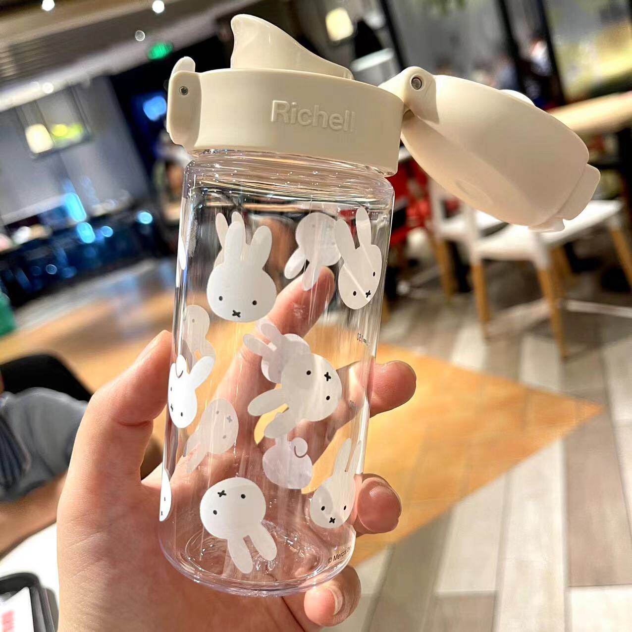 现货日本日本人人气richell利其尔直饮杯儿童宝宝米菲水杯