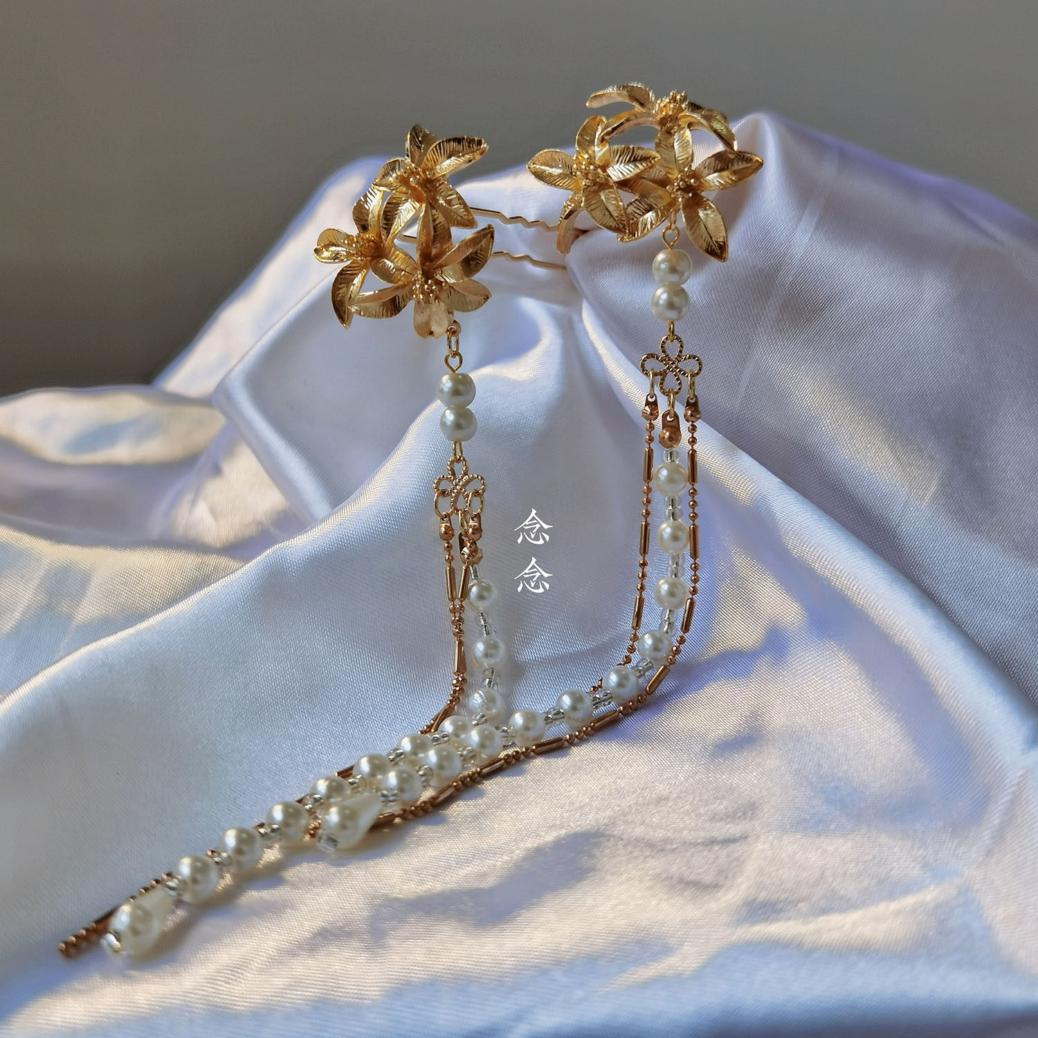 念念桃花毓秀长流苏发古风汉服宋制唐风发发饰发饰