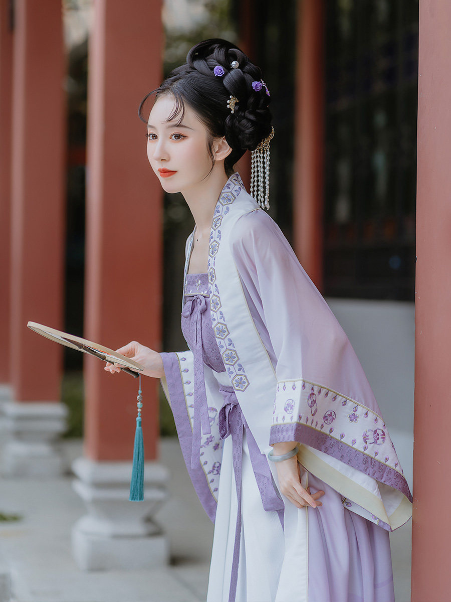 钟灵记云昭令汉服仿长干寺褙子配吊带宋抹主腰四破三涧裙女春夏秋