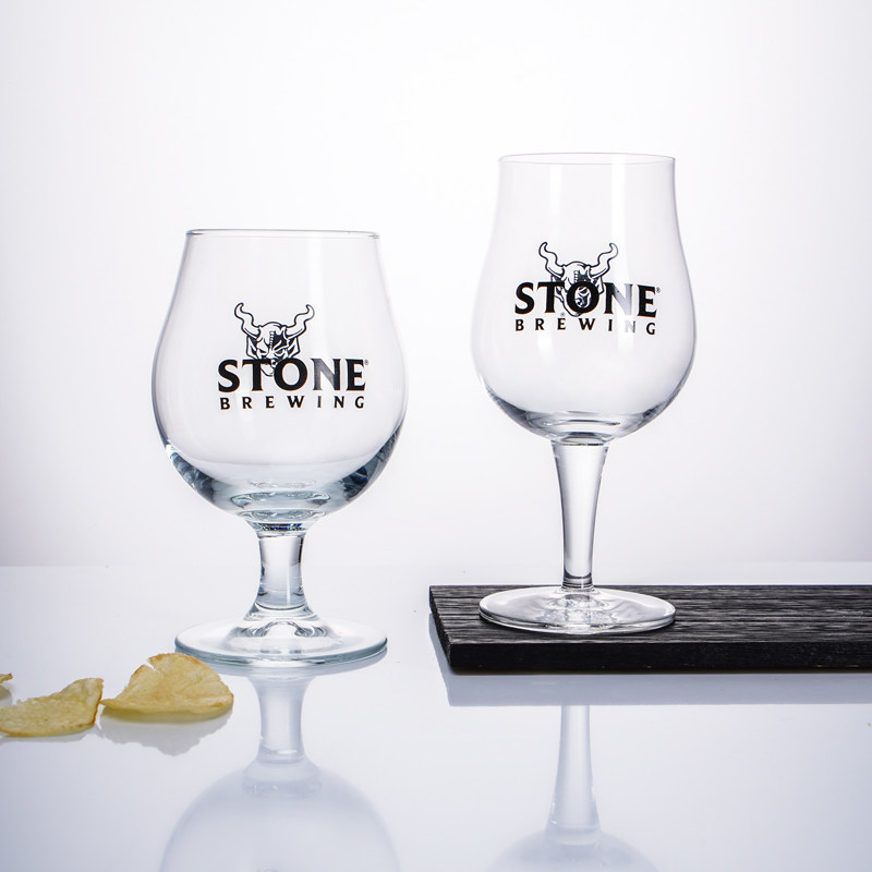 巨石stone精酿啤酒杯郁金香高脚杯皮尔尔森品脱抖音啤酒杯