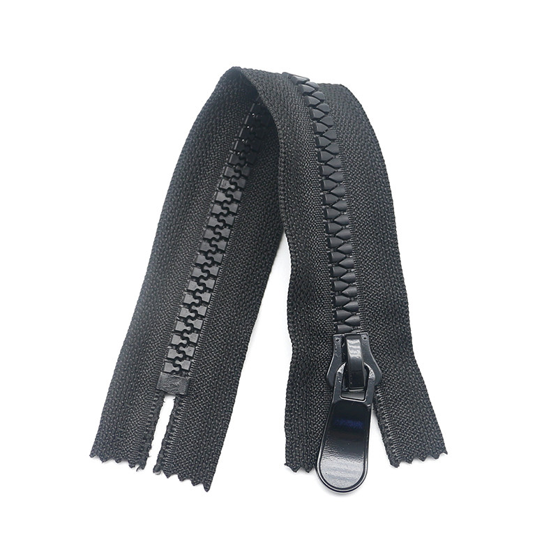 拉链羽绒服长款树脂8号双头双开衣服外套上衣拉链