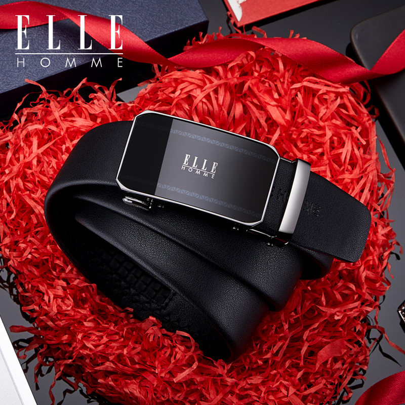 ellehomme皮带真皮2020新款商务休闲男士腰带腰带