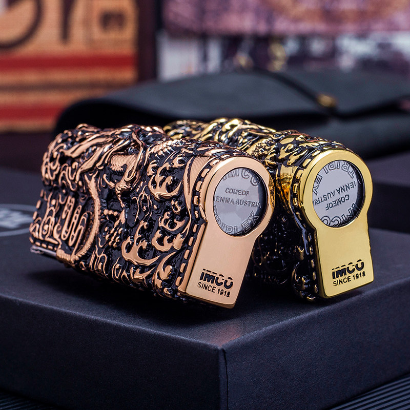 新品礼品男士个性打火煤油复古防风imco龙防风煤油打火机