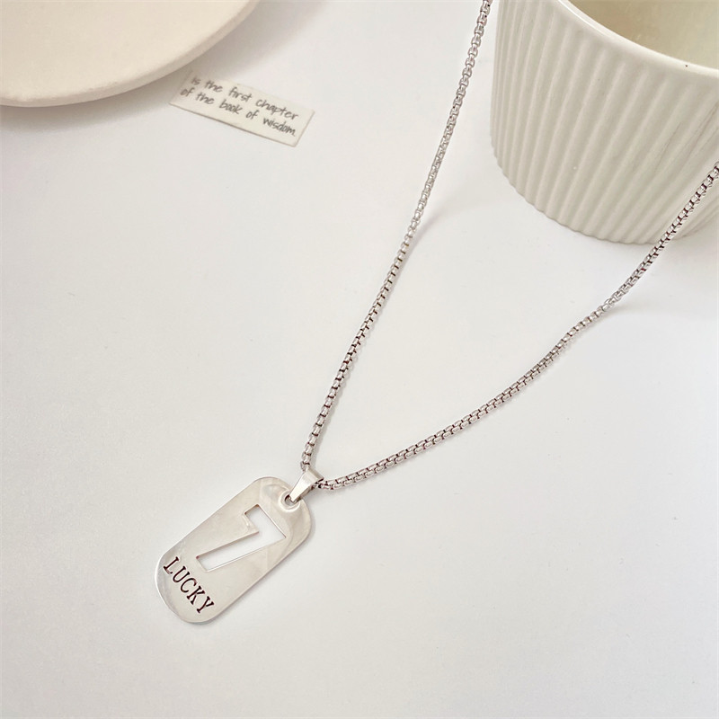 欧美幸运数字7项链2022年新款潮女ins嘻哈哈潮项链