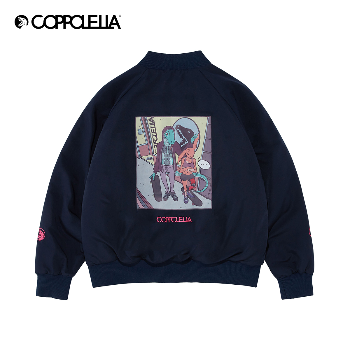 COPPOLELLAx 艺术家联名小恐龙潮酷夹克外套男宽松复古棉服夹克