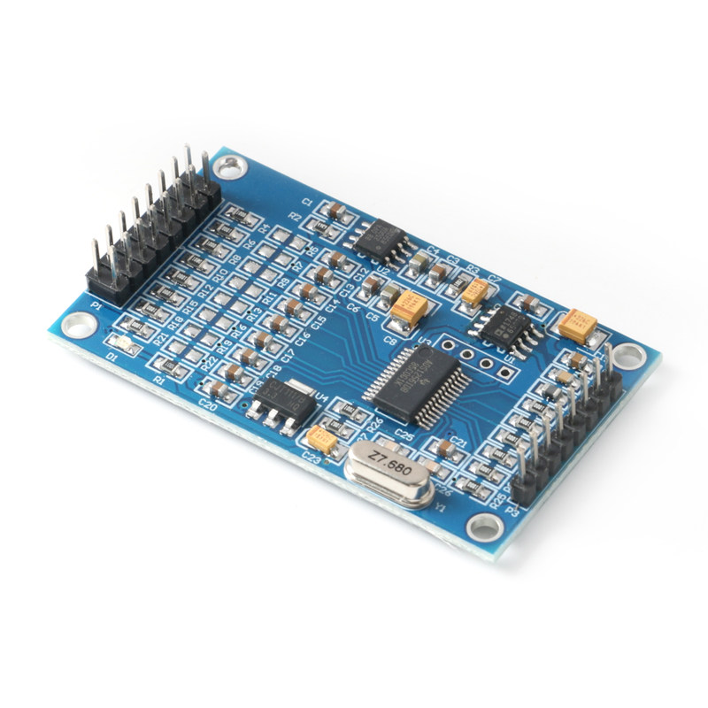 adcads125624位8通道ad模块高精度采集数据数据采集开发板