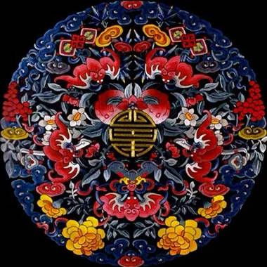 刺绣苏绣diy套件初学祝寿吉祥团花图案手工苏绣