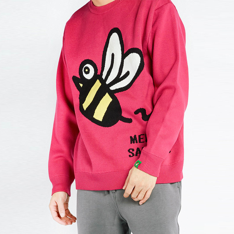 meltingsadnessmtss20ss小蜜蜂提花圆领毛衣